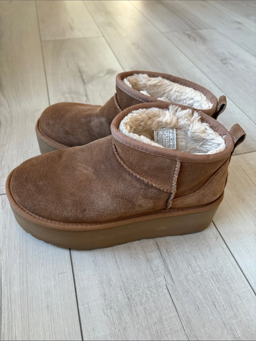 UGG Chestnut Suede Shearling Short Boots